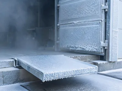 Cold storage dock with insulated door