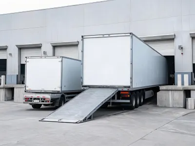 Grocery distribution dock with mixed trailers